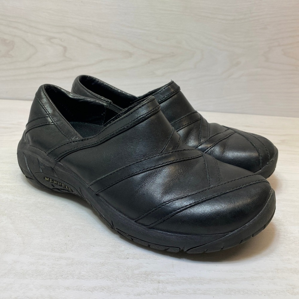 Merrell Womens 6.5 Encore Leather Clogs Slip On Black M-Select Shoes J48738